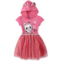 Vestido de Cosplay para Niñas DREAMWORKS GABBY'S DOLLHOUSE con Capucha y Orejas Vestido de Cosplay para Niñas DREAMWORKS GABBY'S DOLLHOUSE con Capucha y Orejas