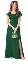 Vestido de dama de honra Jirocum JR001 para meninas, casamento 2025, verde