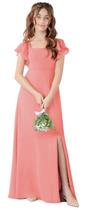 Vestido de dama de honra Jirocum JR001 para meninas de casamento Coral US8