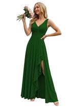 Vestido de dama de honra KJHUTAY com decote em V sem mangas e bolsos 2026