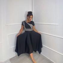 Vestido de Dança Coreografia Plus Size Prata Moda Evangélica