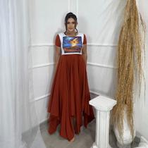 Vestido de Dança Coreografia SARÇA ARDENTE Moda Evangélica Feminina