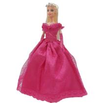 Vestido de debutante para boneca boneca barbie Rosa pink