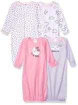 Vestido de dormir Gerber, pacote com 4 nuvens, para bebês, meninos e meninas, 0-6M