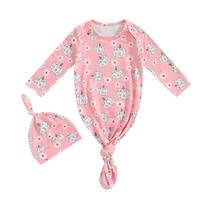 Vestido de dormir para bebês Ayalinggo Halloween Pumpkin com chapéu 0-3M