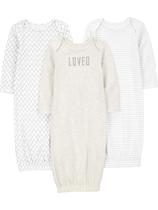 Vestido de dormir Simple Joys by Carter's Unissex de algodão para recém-nascidos