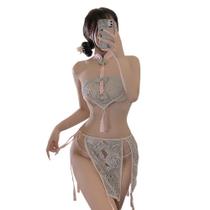 Vestido de empregada doméstica feminino sexy de cosplay Cheongsam da SINROYEE, vestido de empregada doméstica de Halloween, cosplay clássico egípcio ou chinês (3)