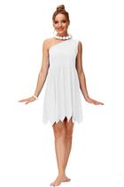 Vestido de fantasia AOBUTE Halloween feminino Wilma adulto branco tamanho L Vestido de fantasia AOBUTE Halloween feminino Wilma adulto branco tamanho L
