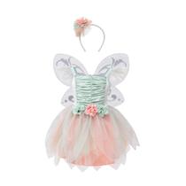 Vestido de fantasia de fada DJDLPARTY Green Princess Girl 5-6 anos Vestido de fantasia de fada DJDLPARTY Green Princess Girl 5-6 anos