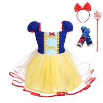 Vestido de fantasia de princesa Daisy para menina 4T