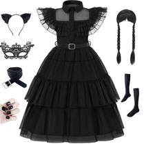 Vestido de fantasia de princesa SZ-TONDA preto para meninas Vestido de fantasia de princesa SZ-TONDA preto para meninas