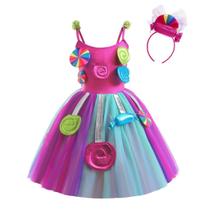 Vestido de fantasia Dressy Daisy Candy Rainbow Girl tamanho 10-12