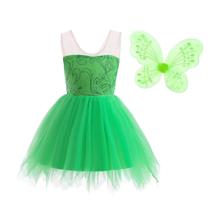 Vestido de fantasia Fancy Fairy Butterfly Wings Green Dressy