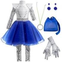 Vestido de fantasia LZH Zombies Alien Addison para meninas de 4 a 11 anos
