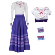 Vestido de fantasia Madrigal Princess Luisa Halloween 2GG feminino