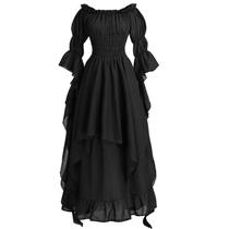 Vestido de fantasia NSPSTT Victorian Renaissance Gothic Black