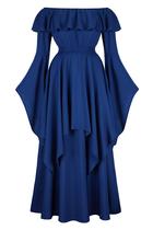 Vestido de fantasia Parlady Renaissance Pirate Peasant Blue XS