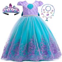 Vestido de fantasia PURFEEL Mermaid Princess para meninas Ariel