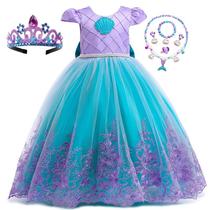 Vestido de fantasia PURFEEL Mermaid Princess para meninas Ariel