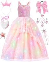 Vestido de fantasia SZ-TONDA Girls Light Up Pink Witch Halloween Vestido de fantasia SZ-TONDA Girls Light Up Pink Witch Halloween