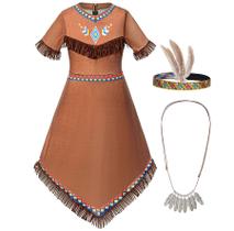 Vestido de fantasia TOGROP para meninas nativas americanas de 10 a 12 anos Vestido de fantasia TOGROP para meninas nativas americanas de 10 a 12 anos
