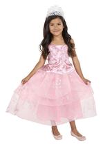 Vestido de fantasia Wicked Glinda para meninas com tiara rosa 4-6x Vestido de fantasia Wicked Glinda para meninas com tiara rosa 4-6x