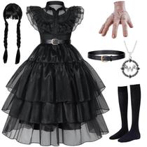 Vestido de fantasia Yuiui preto para meninas Halloween Cosplay 11-12Y Vestido de fantasia Yuiui preto para meninas Halloween Cosplay 11-12Y