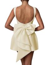 Vestido de festa Aosadin Mini Prom sem mangas para convidados de casamento