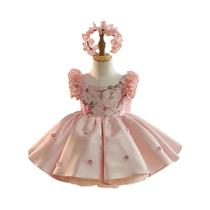 Vestido De Festa Bordado Para Meninas, Novo Vestido De Alta Qualidade Para Crianças De 0 a 4 Anos Vestido De Festa Bordado Para Meninas, Novo Vestido De Alta Qualidade Para Crianças De 0 a 4 Anos