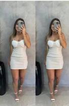 vestido de Festa Branco Feminino Adulto veste 36