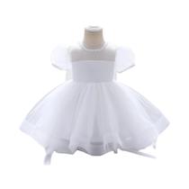Vestido De Festa Branco Para Menina Pequena, Batizado, Aniversário De 1 Ano, Princesa, Dama De
