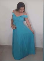 Vestido de Festa Casamento Aniversário Convidada Longo Elegance Azul, vesti do 36 ao 42 Vestido de Festa Casamento Aniversário Convidada Longo Elegance Azul, vesti do 36 ao 42