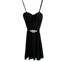 Vestido de Festa Com Alça Removível e Cinto Fivela de Strass da Zarak - Tam 38 Vestido de Festa Com Alça Removível e Cinto Fivela de Strass da Zarak - Tam 38
