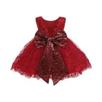 Vestido De Festa De Natal Para Meninas Com Tiara, Vestido De Princesa Com Lantejoulas E Renda Para