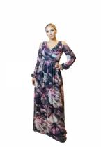Vestido de Festa Dkreling Longo Estampado TAMANHO M