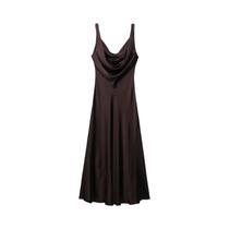 Vestido De Festa Elegante Feminino Com Decote Em V E Saia Longa Série ZW Primavera 2025 Textura