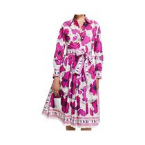 Vestido De Festa Feminino De Manga Longa Com Estampa Floral, Novo Vestido Camisa Longo