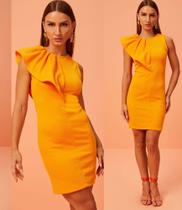 Vestido de Festa Feminino For Amarelo Verão em Tecido Poliéster e Elastano