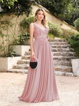 Vestido De Festa Formal Elegante Com Alças Finas E Brilhantes, Modelo A-Line, Ilusão De Espinha De