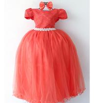 Vestido De Festa Formatura Casamento Terracota luxo E Tiara