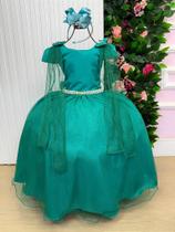 Vestido de Festa Infantil Daminha Menina Verde Jade - Elegante e Confortável