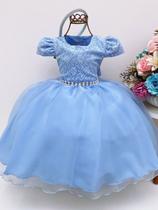Vestido De Festa Infantil Daminhas Azul Vestido De Festa Infantil Daminhas Azul