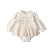 Vestido de Festa Infantil de Renda com Saia Tutu - Primavera/Verão