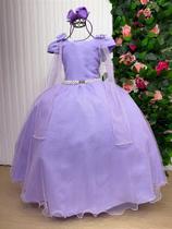 Vestido de Festa Infantil Lilás Daminha Menina - Elegante e Confortável