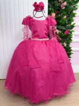 Vestido de Festa Infantil Longo Pink Daminha Menina - Elegante e Confortável