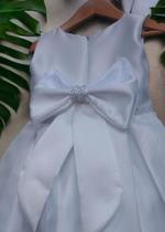Vestido de festa infantil off-whitte zibeline Vestido de festa infantil off-whitte zibeline