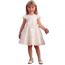 Vestido De Festa Infantil Petit Cherie Off White 22038 Br.