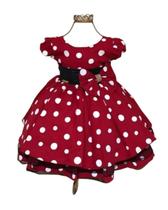 Vestido De Festa Infantil Rosa Minnie