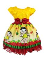 Vestido de Festa Infantil Temático Magali Luxo Vestido de Festa Infantil Temático Magali Luxo