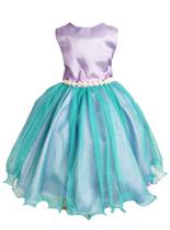 Vestido de Festa Infantil Temático Sereia Ariel Luxo